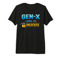 Gen X Level 53 Unlocked Gamer Birthday T-Shirt - Trendy Graphic for Adults - T-Shirt, Sweatshirt, Hoodie