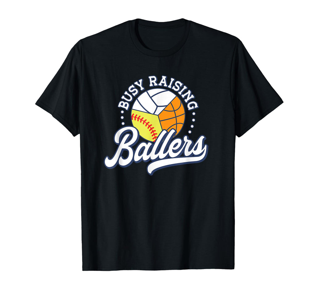 Busy Raising Ballers Volleyball T-Shirt - Minimalist Print Unisex - T-Shirt, Sweatshirt, Hoodie