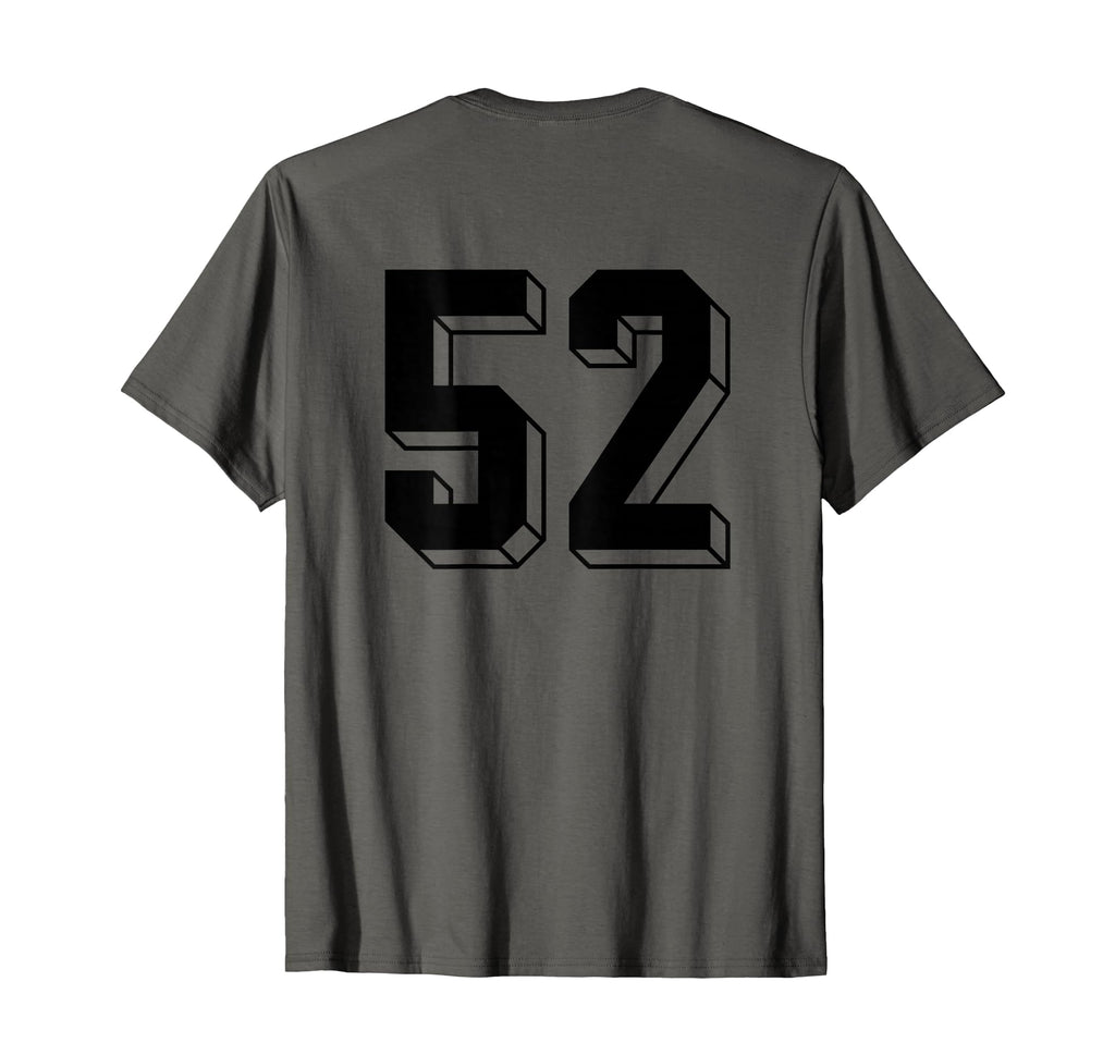Number 52 Backside 80S 90S Team Jersey T-Shirt - Novelty Apparel Unisex - T-Shirt, Sweatshirt, Hoodie