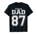 Number 87 Custom Proud Soccer Futbol Dad T-Shirt - Graphic Print Unisex - T-Shirt, Sweatshirt, Hoodie