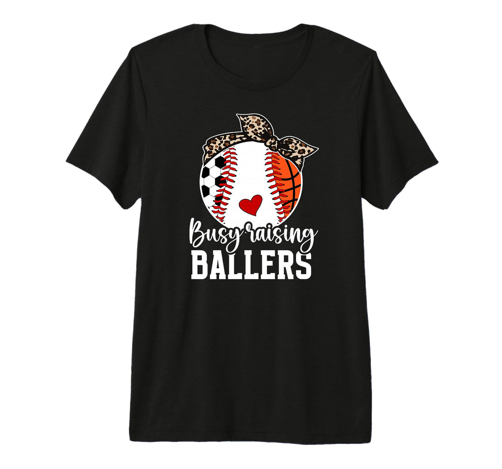 Busy Raising Ballers Sports Mom Sports T-Shirt - Aesthetic Graphic Unisex - T-Shirt, Sweatshirt, Hoodie