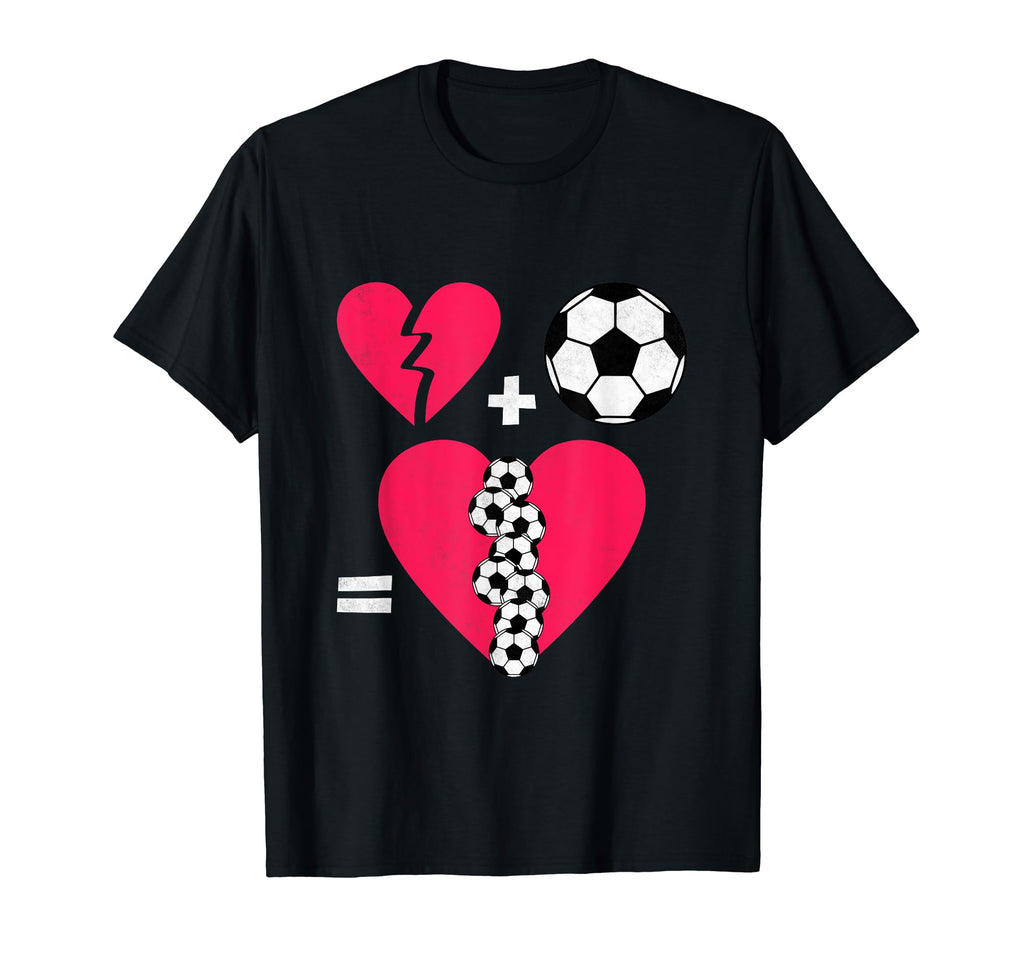 Soccer Heart Patch Up Soccer Love T-Shirt - Novelty Apparel Unisex - T-Shirt, Sweatshirt, Hoodie