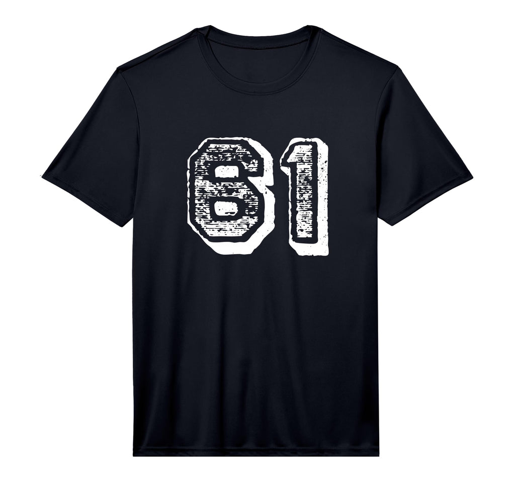 Number 61 Sports Jersey Player 61 Fan Front T-Shirt - Graphic Print Unisex - T-Shirt, Sweatshirt, Hoodie