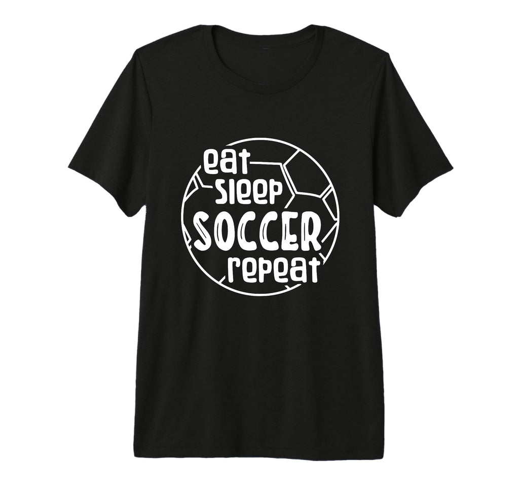 Eat Sleep Soccer Repeat Tri Blend T-Shirt - Graphic Print Men Women - T-Shirt, Sweatshirt, Hoodie