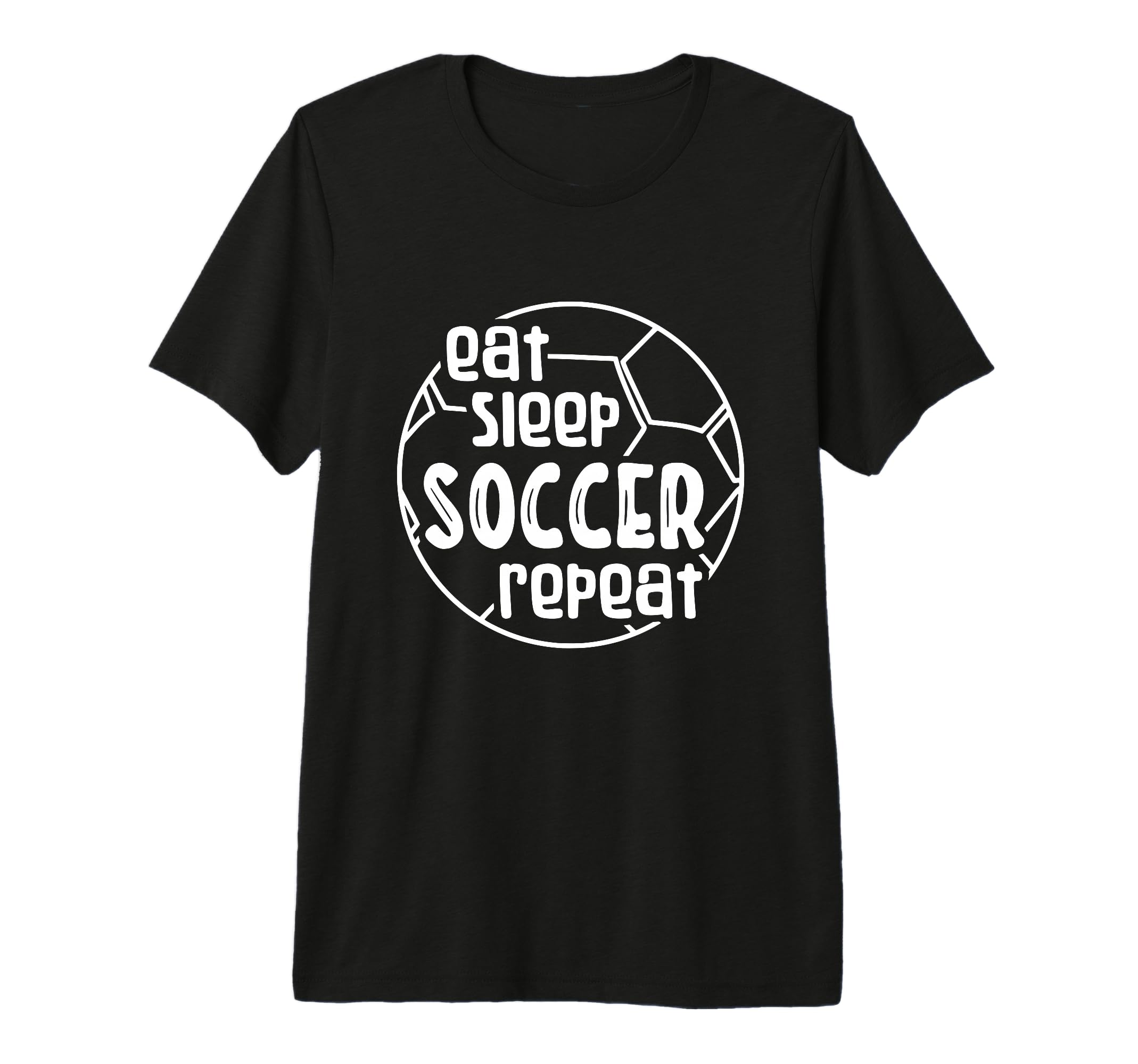 Eat Sleep Soccer Repeat Tri Blend T-Shirt - Graphic Print Men Women - T-Shirt, Sweatshirt, Hoodie