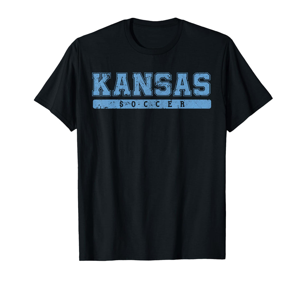 Kansas Soccer Sky Blue Text T-Shirt - Novelty Apparel Unisex - T-Shirt, Sweatshirt, Hoodie