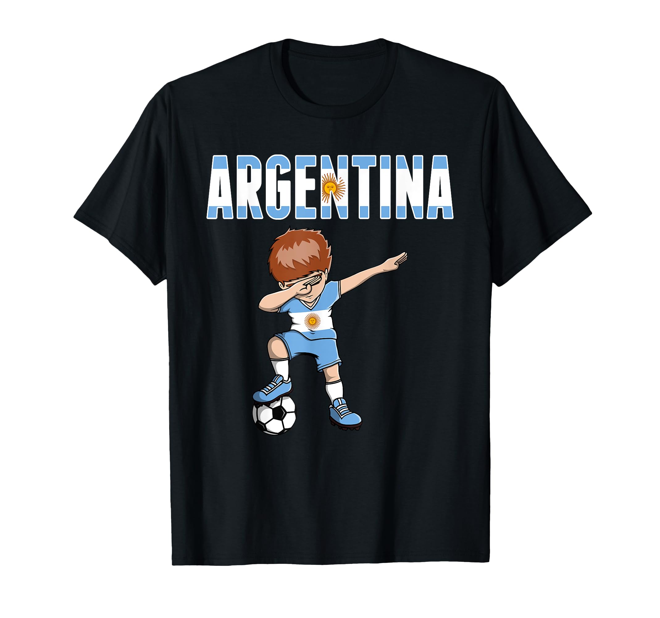 Dabbing Soccer Argentina Soccer Fan T-Shirt - Graphic Print for Adults - T-Shirt, Sweatshirt, Hoodie