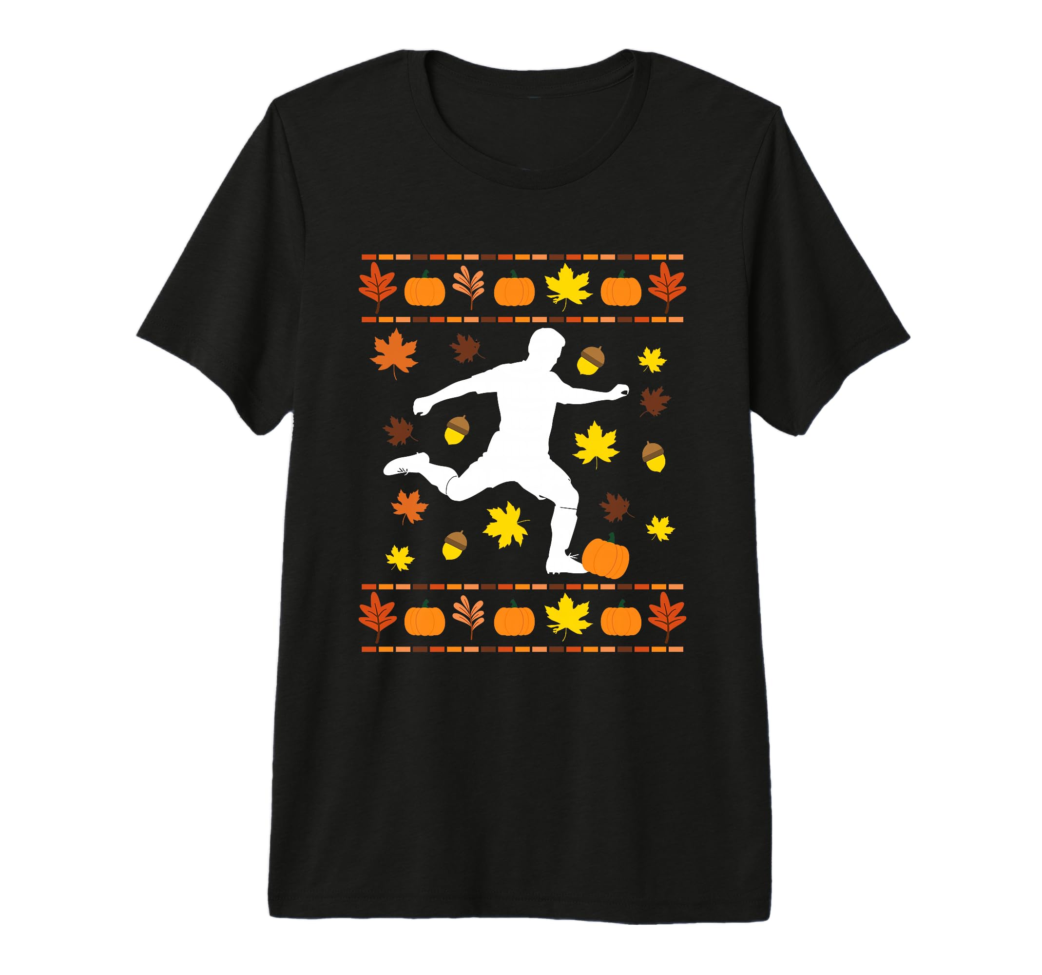 Soccer Player Autumn Fall Season Maple T-Shirt - Unique Graphic Men Women - T-Shirt, Sweatshirt, Hoodie