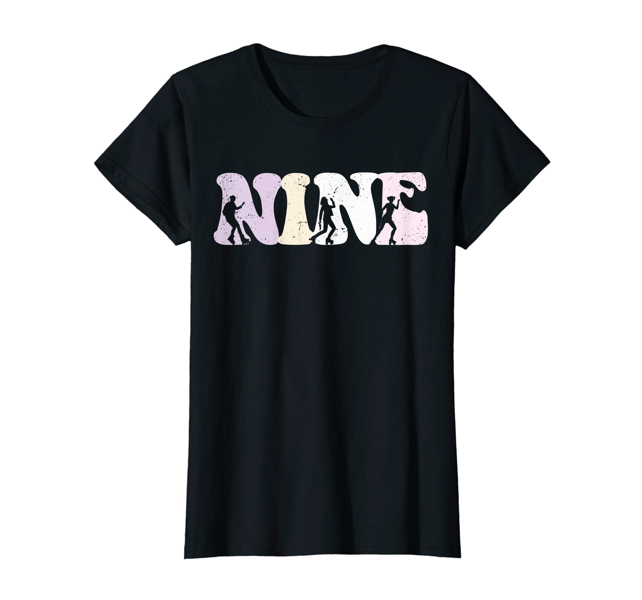9 Year Old Roller Skating Birthday T-Shirt - Streetwear Style for Adults - T-Shirt, Sweatshirt, Hoodie