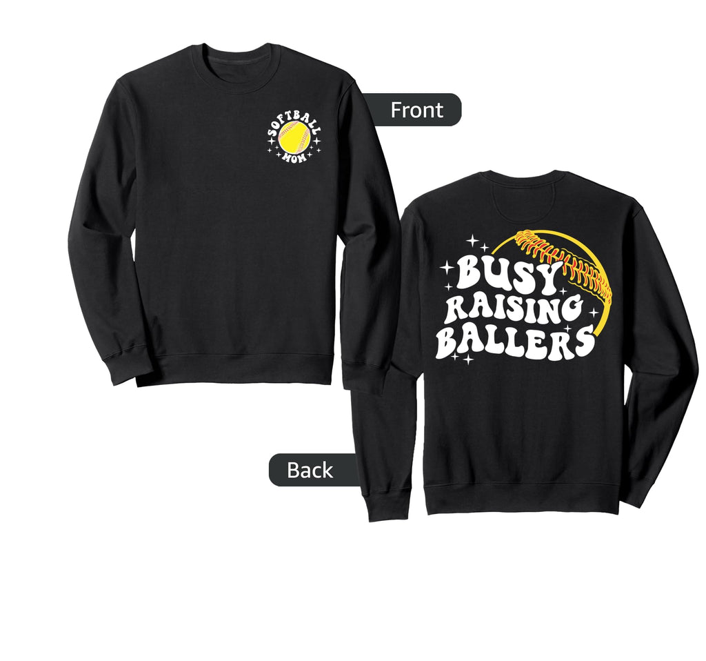 Groovy Softball Mama Mom Mothers Day Sweatshirt - Trendy Graphic Men Women - T-Shirt, Sweatshirt, Hoodie