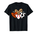 Baseball Soccer Basketball Heart Funny T-Shirt - Unique Graphic for Adults - T-Shirt, Sweatshirt, Hoodie