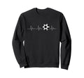 Soccer Ball Heartbeat Funny Sweatshirt - Casual Everyday Wear Unisex - T-Shirt, Sweatshirt, Hoodie