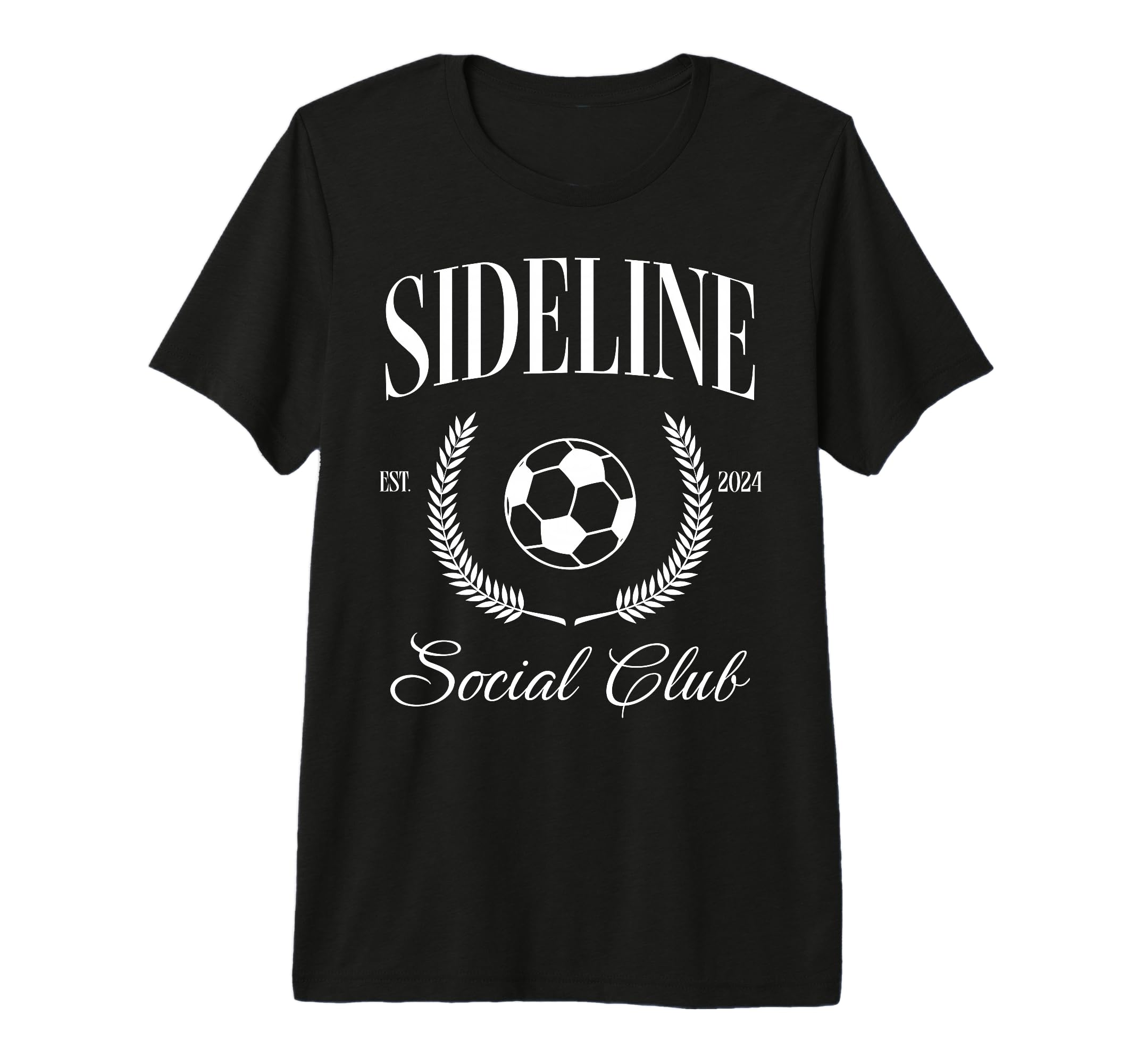 Sideline Soccer Mom Social Club Funny Tri T-Shirt - Trendy Graphic Unisex - T-Shirt, Sweatshirt, Hoodie