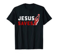Jesus Saves Soccer Funny Soccer T-Shirt - Custom Art Print for Adults - T-Shirt, Sweatshirt, Hoodie