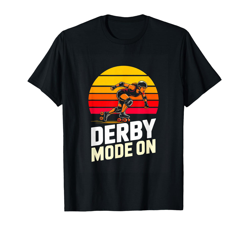 Derby Mode Roller Derby Skater Sunset T-Shirt - Trendy Graphic Men Women - T-Shirt, Sweatshirt, Hoodie