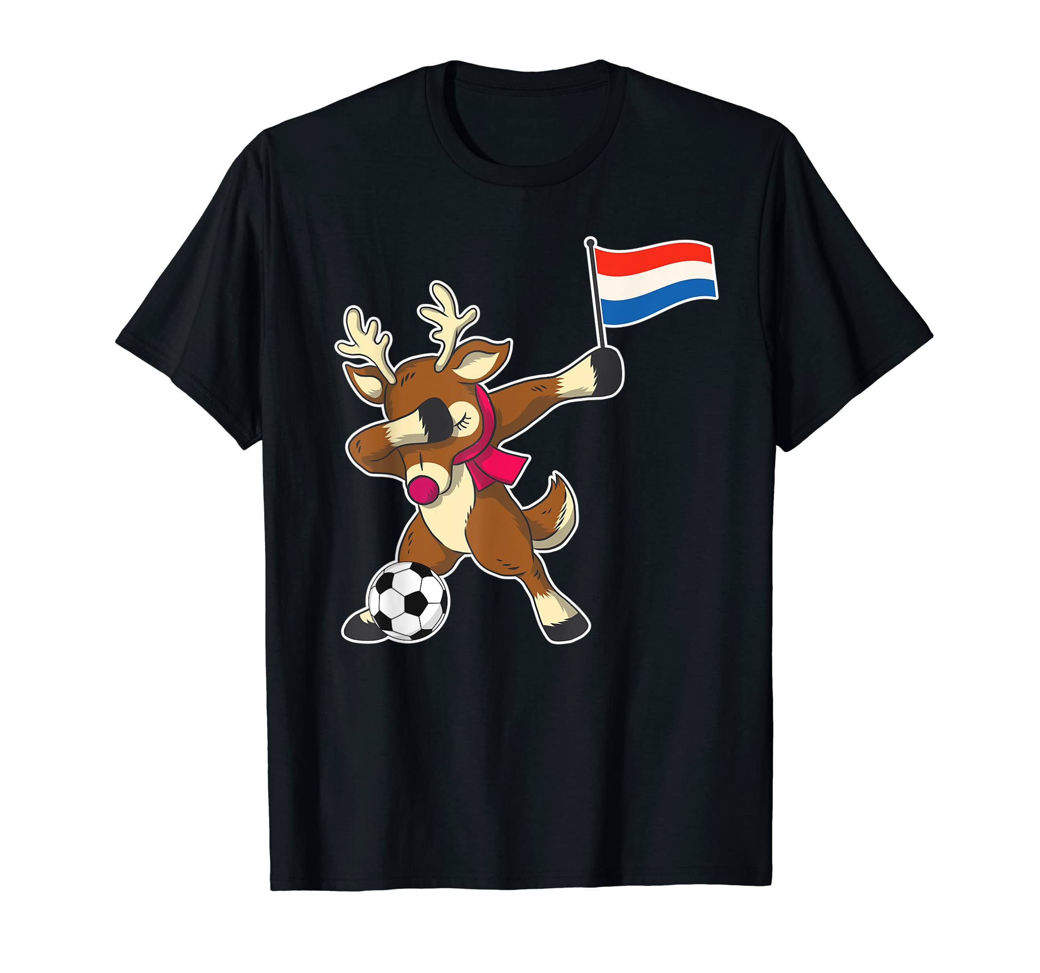 Soccer Dutch Flag Reindeer Netherlands T-Shirt - Streetwear Style Unisex - T-Shirt, Sweatshirt, Hoodie