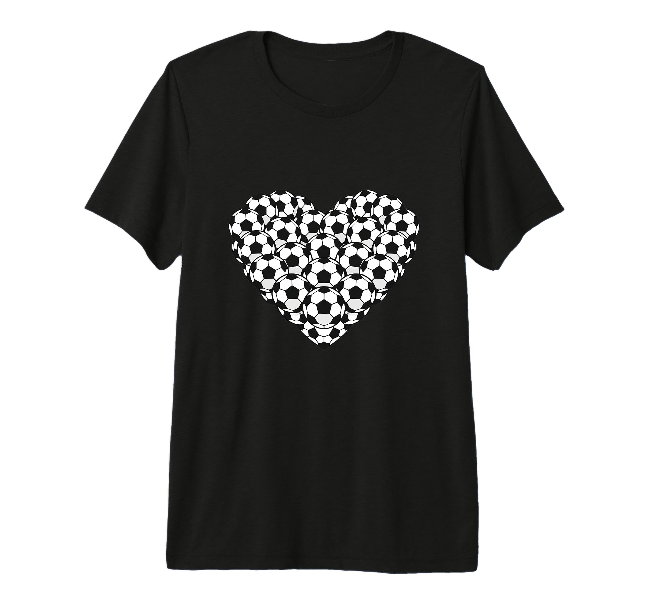 Heart Shaped Soccer Ball Pattern Tri T-Shirt - Unique Graphic Men Women - T-Shirt, Sweatshirt, Hoodie