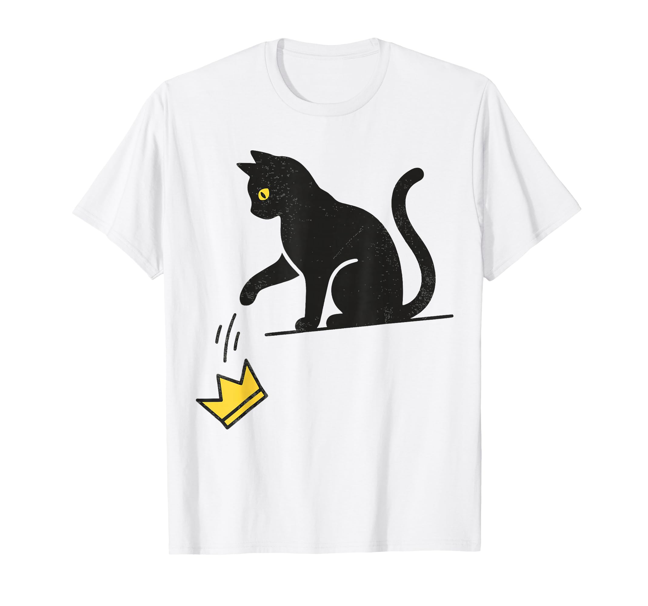No Kings Black Cat Kicking Crown T Shir T T-Shirt - Trendy Graphic Unisex - T-Shirt, Sweatshirt, Hoodie