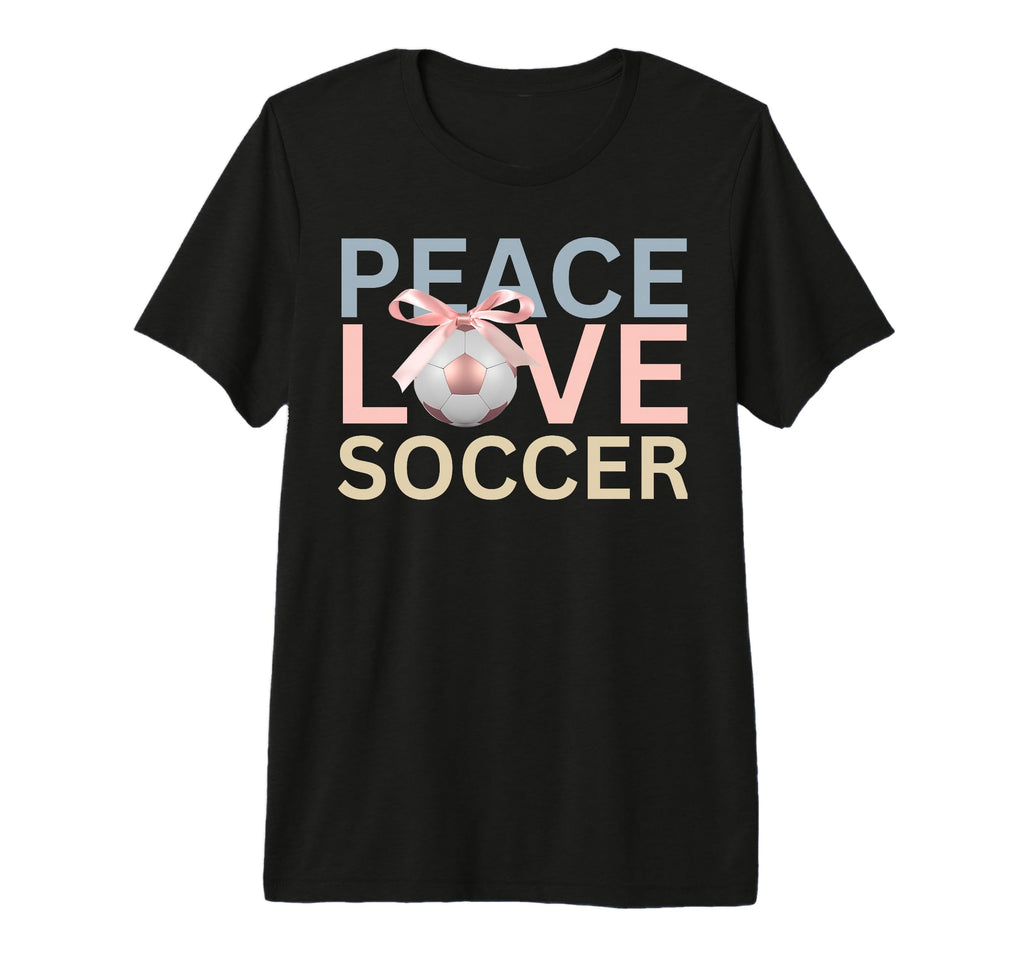 Peace Love Soccer Soccer Player Gift T-Shirt - Aesthetic Graphic Men Women - T-Shirt, Sweatshirt, Hoodie