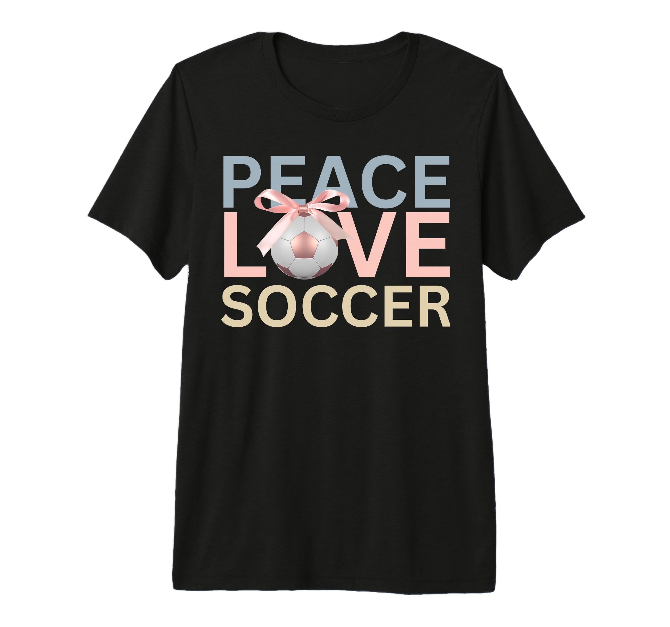 Peace Love Soccer Soccer Player Gift T-Shirt - Aesthetic Graphic Men Women - T-Shirt, Sweatshirt, Hoodie