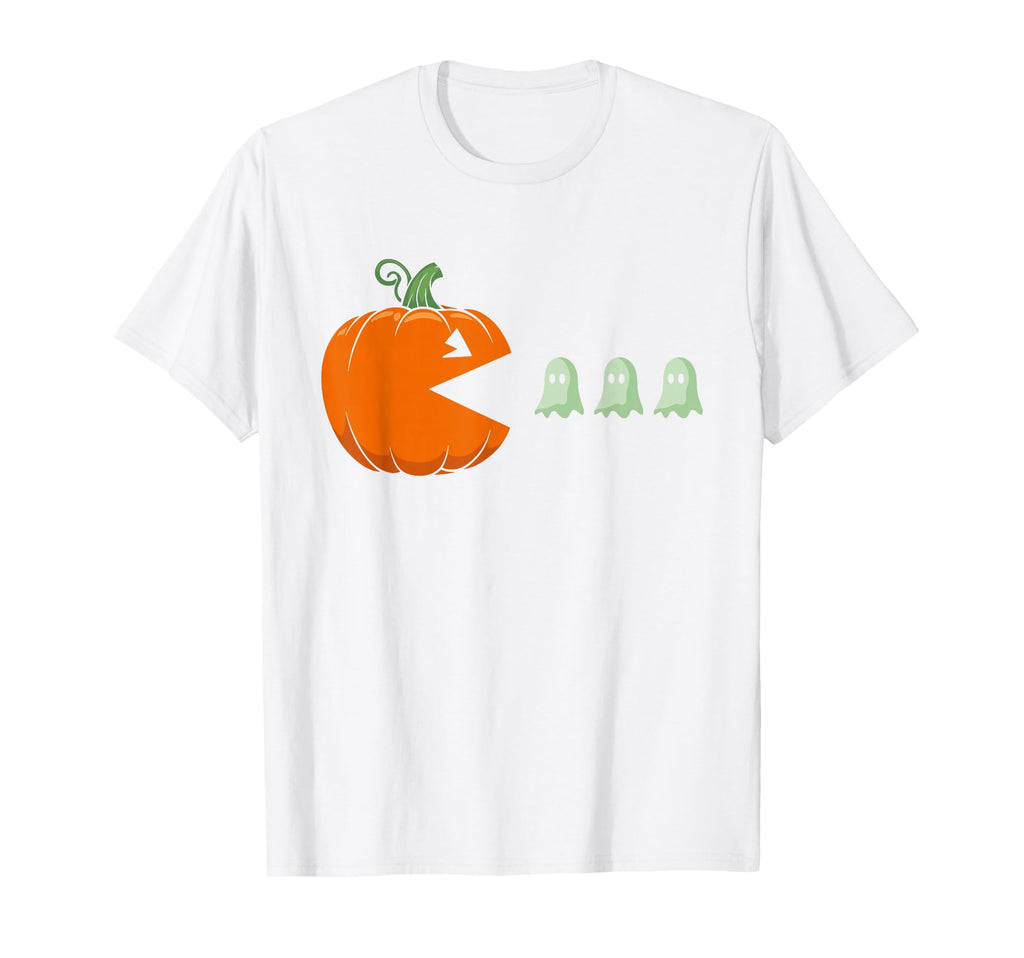 Pumpkin Gamer Halloween Ghost Hunter T-Shirt - Custom Art Print Unisex - T-Shirt, Sweatshirt, Hoodie