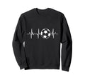 Soccer Heartbeat Sweatshirt - Custom Art Print Men Women - T-Shirt, Sweatshirt, Hoodie