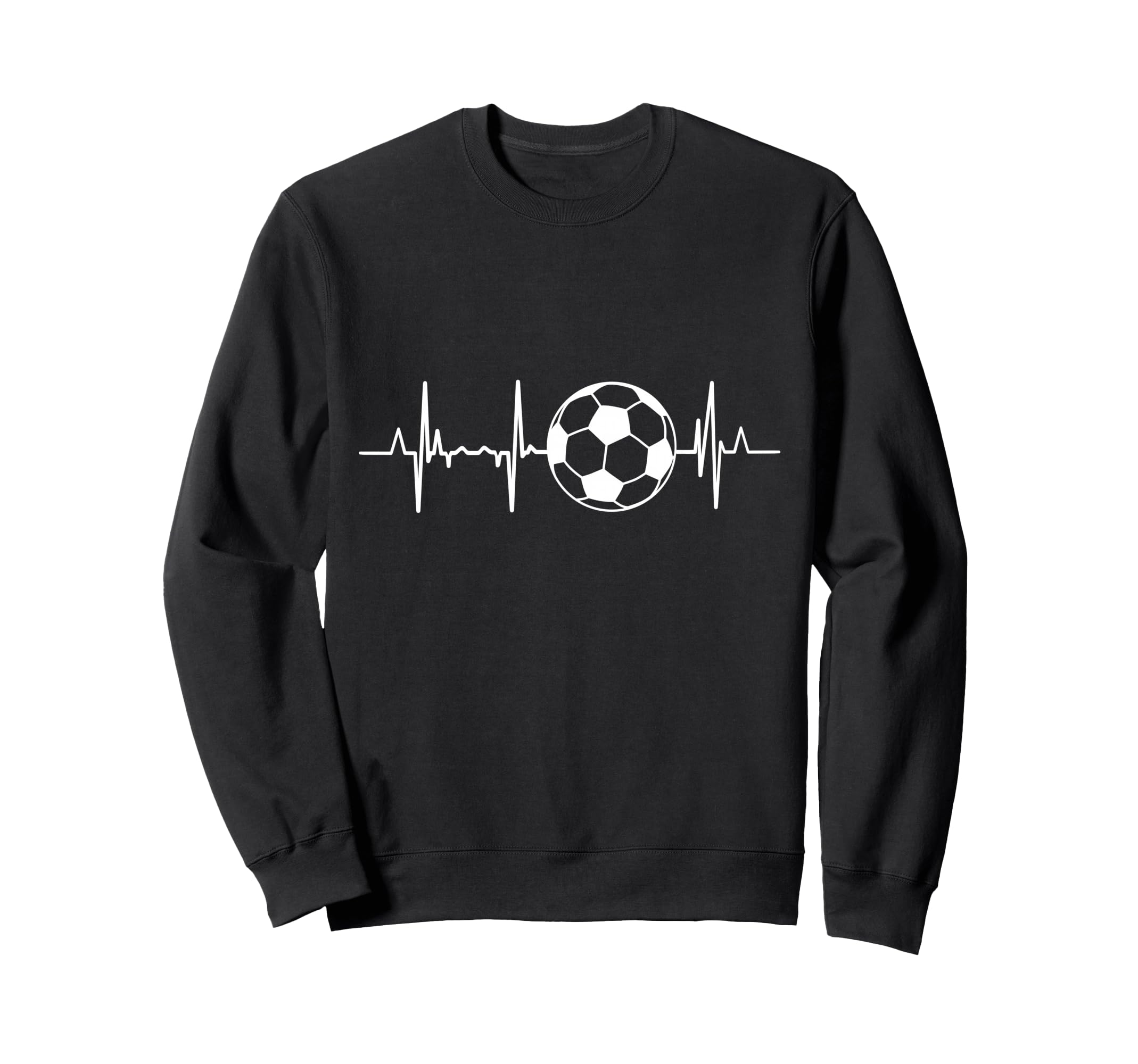 Soccer Heartbeat Sweatshirt - Custom Art Print Men Women - T-Shirt, Sweatshirt, Hoodie