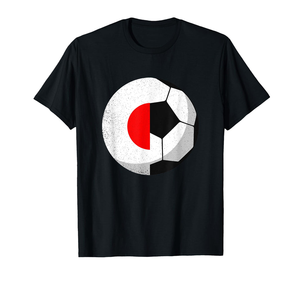 Half Japan Flag Half Football Soccer T-Shirt - Streetwear Style Men Women - T-Shirt, Sweatshirt, Hoodie