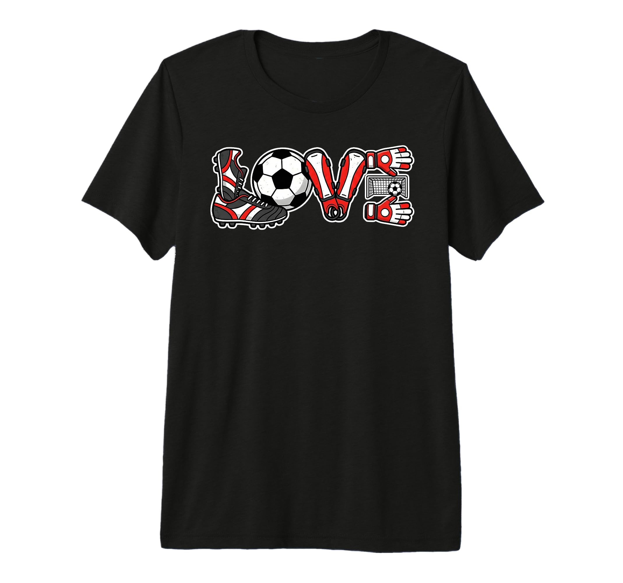 Love Soccer Ball Sports Soccer Player T-Shirt - Unique Graphic Men Women - T-Shirt, Sweatshirt, Hoodie
