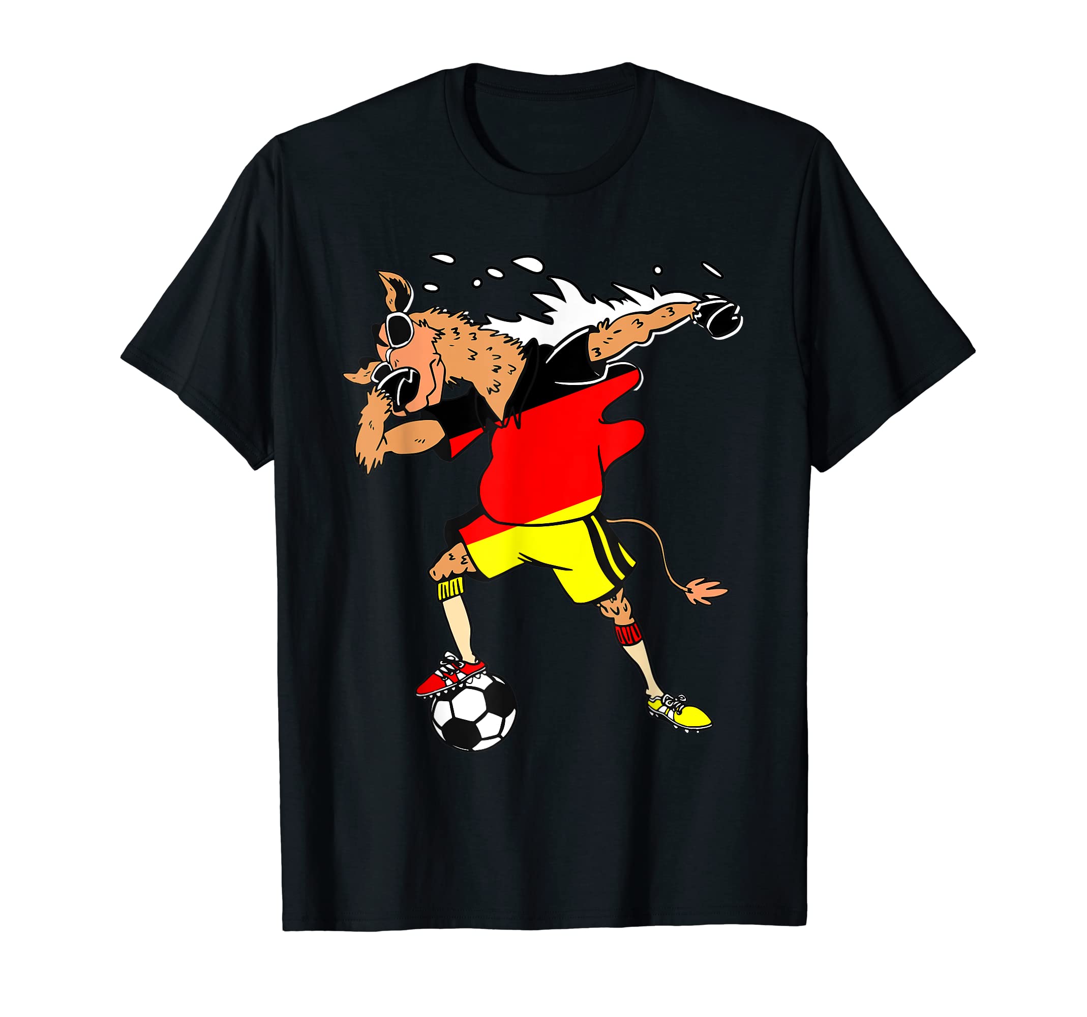 German Camel Germany Flag Soccer T-Shirt - Custom Art Print for Adults - T-Shirt, Sweatshirt, Hoodie