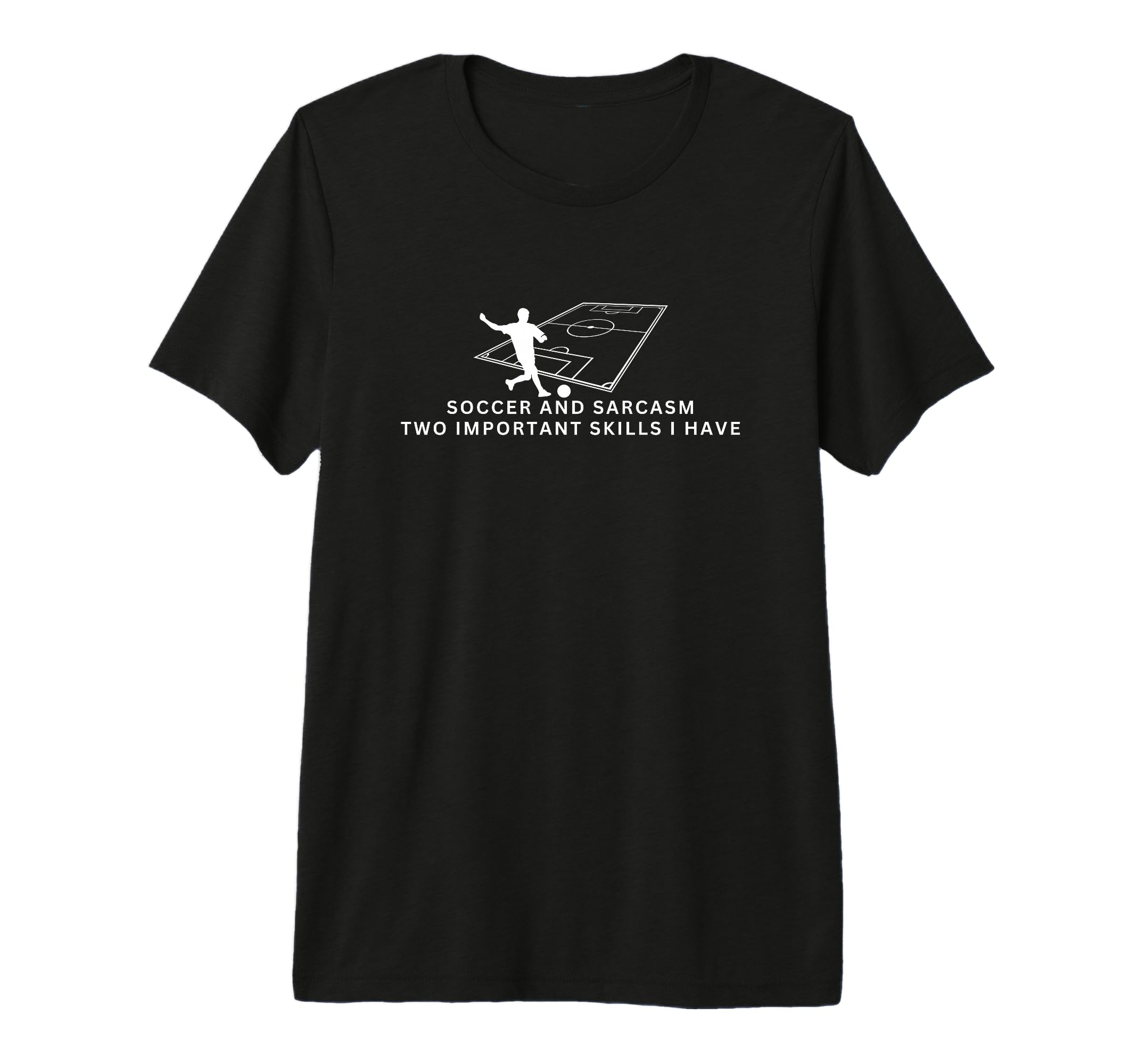 Soccer And Sarcasm Funny Soccer T-Shirt - Custom Art Print for Adults - T-Shirt, Sweatshirt, Hoodie