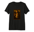 Mona Lisa Loves Soccer Tri Blend T-Shirt - Minimalist Print Men Women - T-Shirt, Sweatshirt, Hoodie
