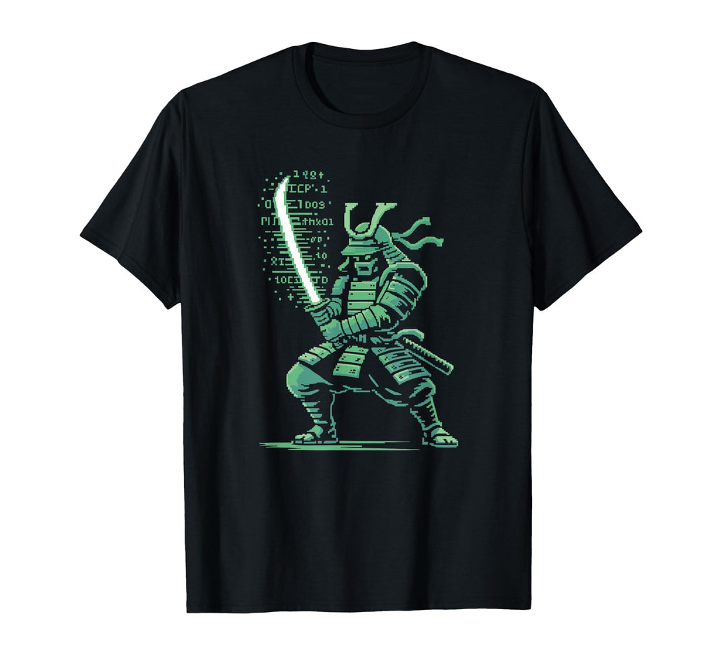 Pixel Samurai Warrior Arcade Gamer T-Shirt - Custom Art Print for Adults - T-Shirt, Sweatshirt, Hoodie