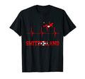 Switzerland Soccer Heartbeat Ekg Pulse T-Shirt - Custom Art Print Unisex - T-Shirt, Sweatshirt, Hoodie