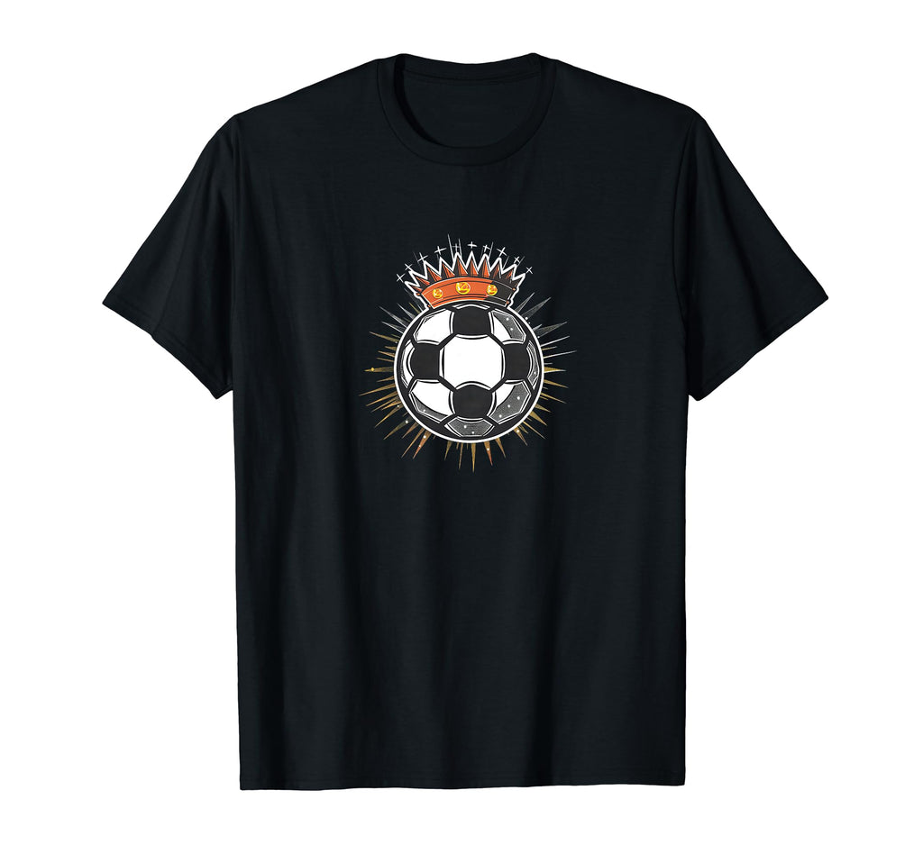 Crown Soccer Ball Soccer Coach T-Shirt - Custom Art Print for Adults - T-Shirt, Sweatshirt, Hoodie