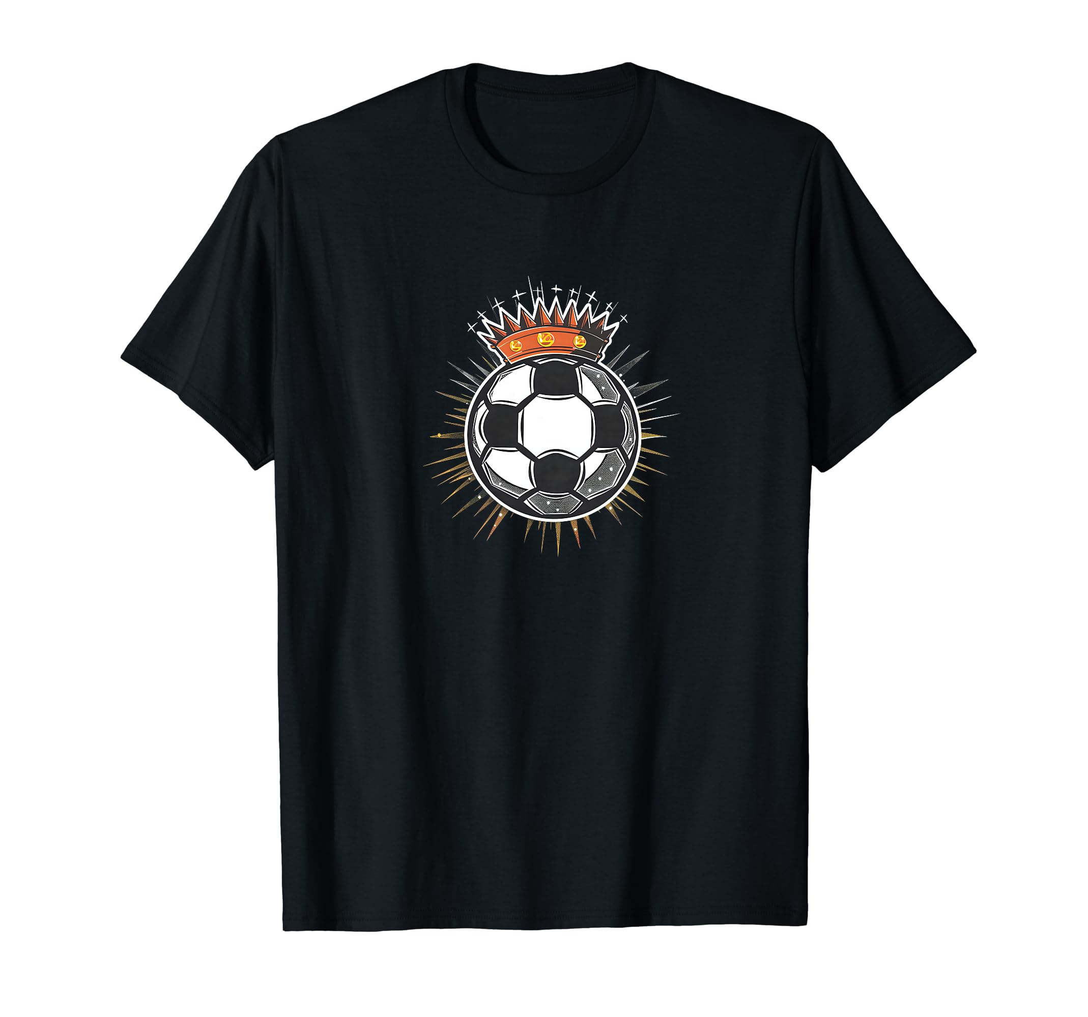 Crown Soccer Ball Soccer Coach T-Shirt - Custom Art Print for Adults - T-Shirt, Sweatshirt, Hoodie