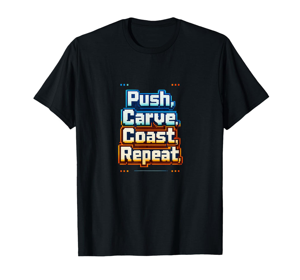 Longboard Arcade Pixel Typography T-Shirt - Novelty Apparel Men Women - T-Shirt, Sweatshirt, Hoodie