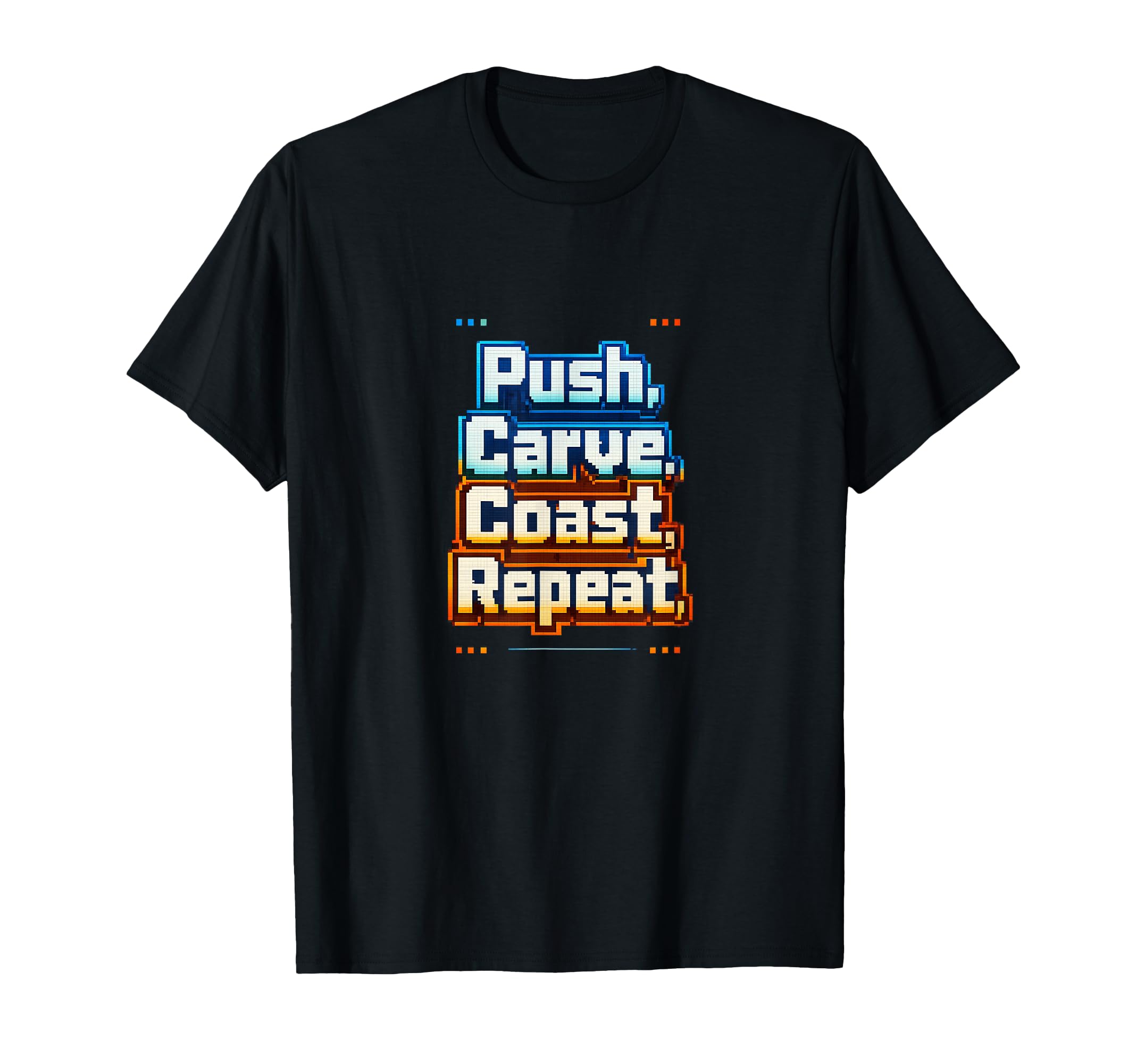 Longboard Arcade Pixel Typography T-Shirt - Novelty Apparel Men Women - T-Shirt, Sweatshirt, Hoodie