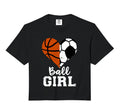 Ball Heart Funny Soccer Basketball Sweatshirt - Graphic Print Unisex - T-Shirt, Sweatshirt, Hoodie
