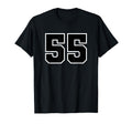Sport Team Number 55 T-Shirt - Minimalist Print for Adults - T-Shirt, Sweatshirt, Hoodie