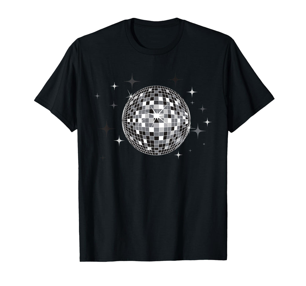 Black And White Disco Ball Club T-Shirt - Unique Graphic Men Women - T-Shirt, Sweatshirt, Hoodie