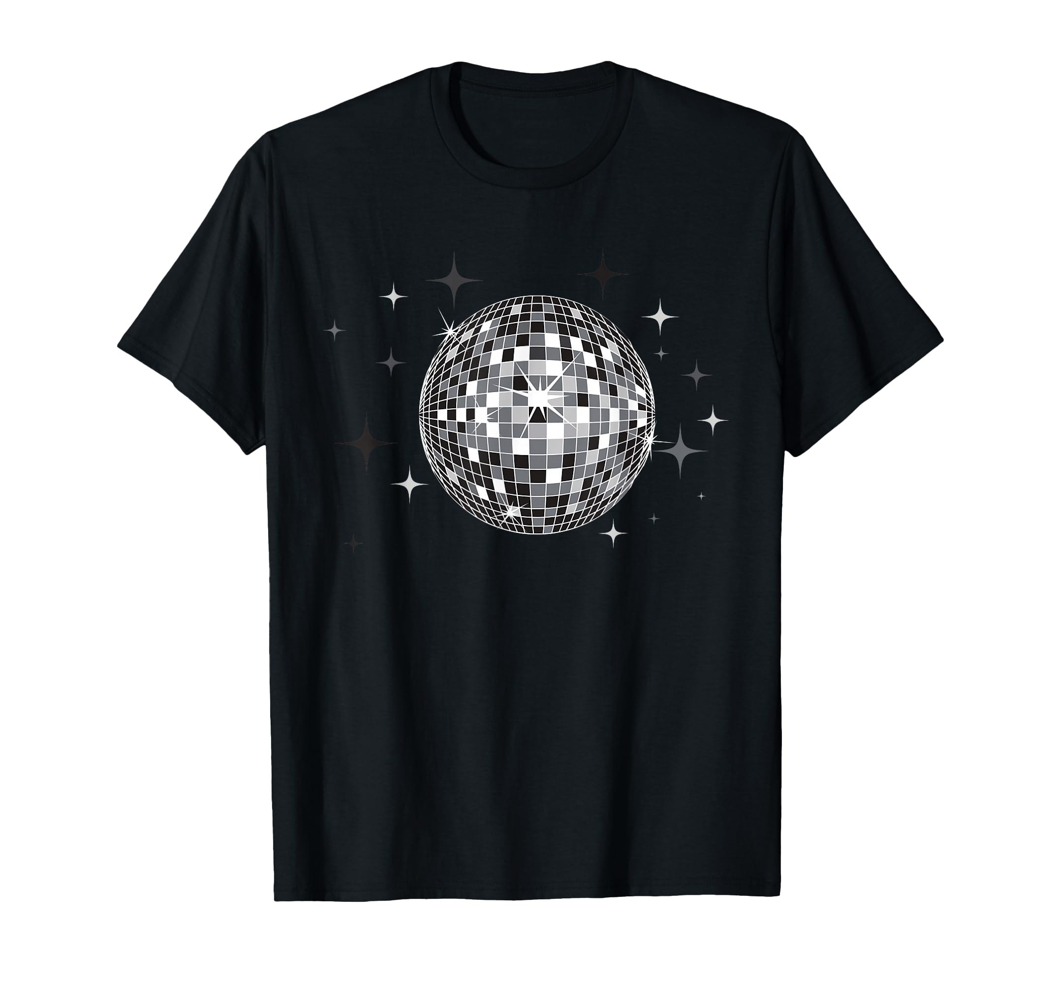 Black And White Disco Ball Club T-Shirt - Unique Graphic Men Women - T-Shirt, Sweatshirt, Hoodie