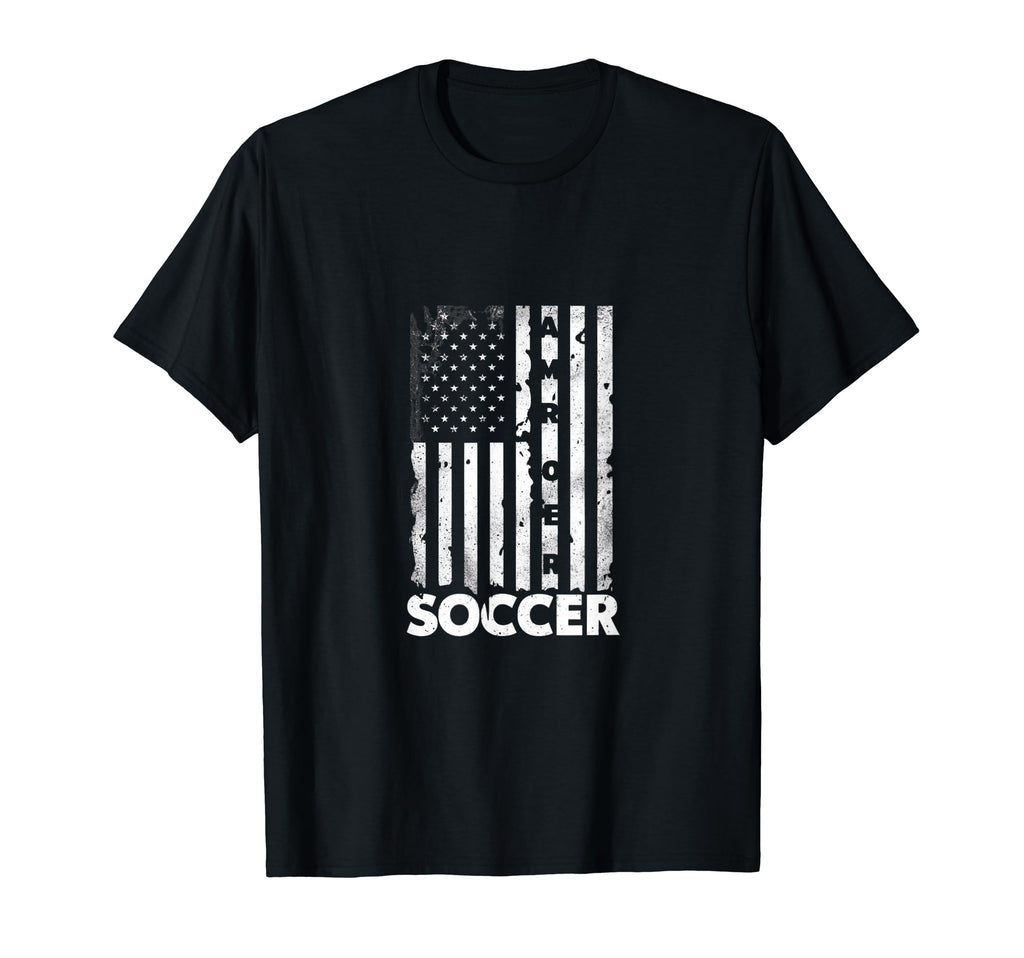 American Flag Soccer Rustic T-Shirt - Novelty Apparel for Adults - T-Shirt, Sweatshirt, Hoodie