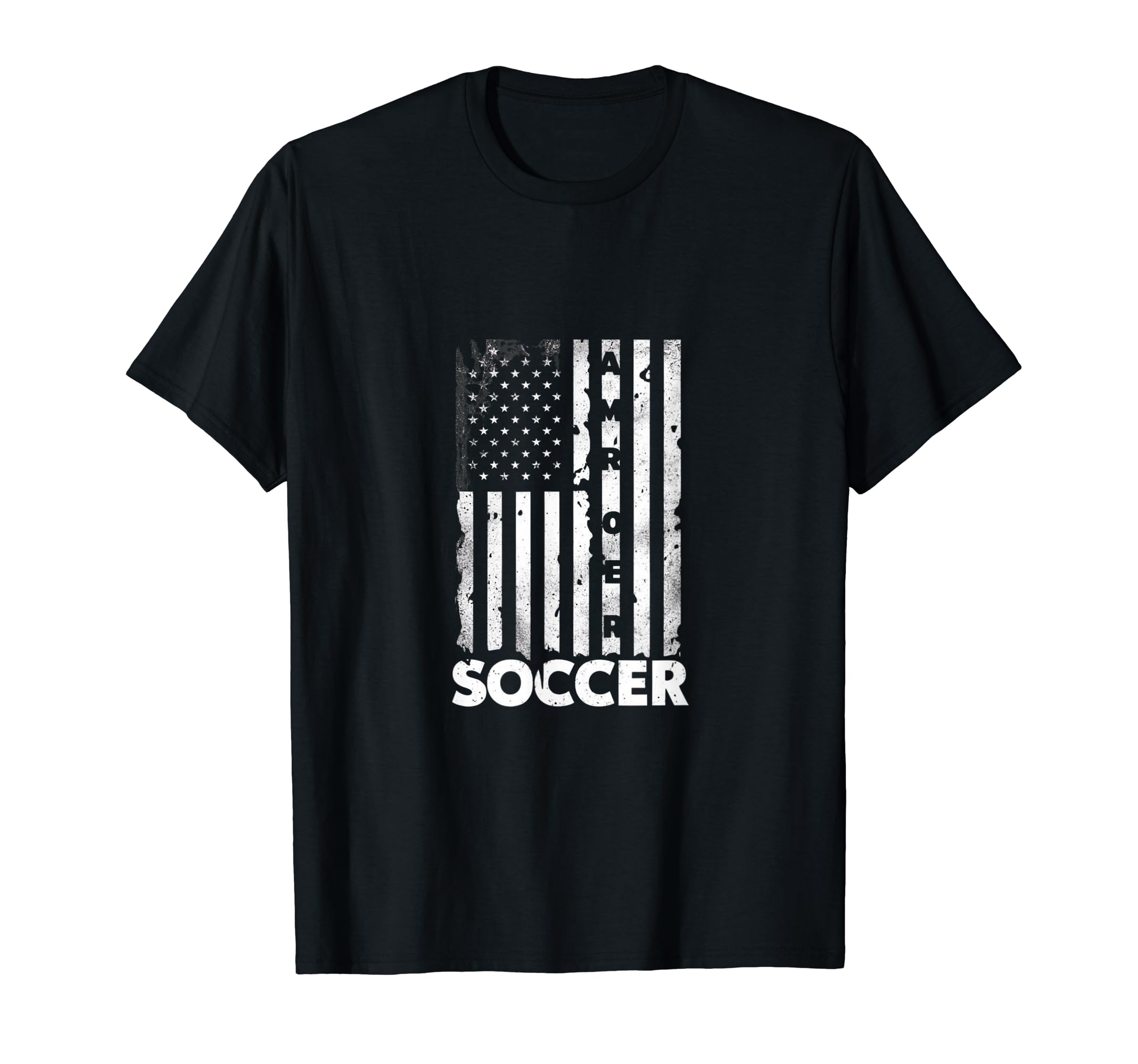 American Flag Soccer Rustic T-Shirt - Novelty Apparel for Adults - T-Shirt, Sweatshirt, Hoodie