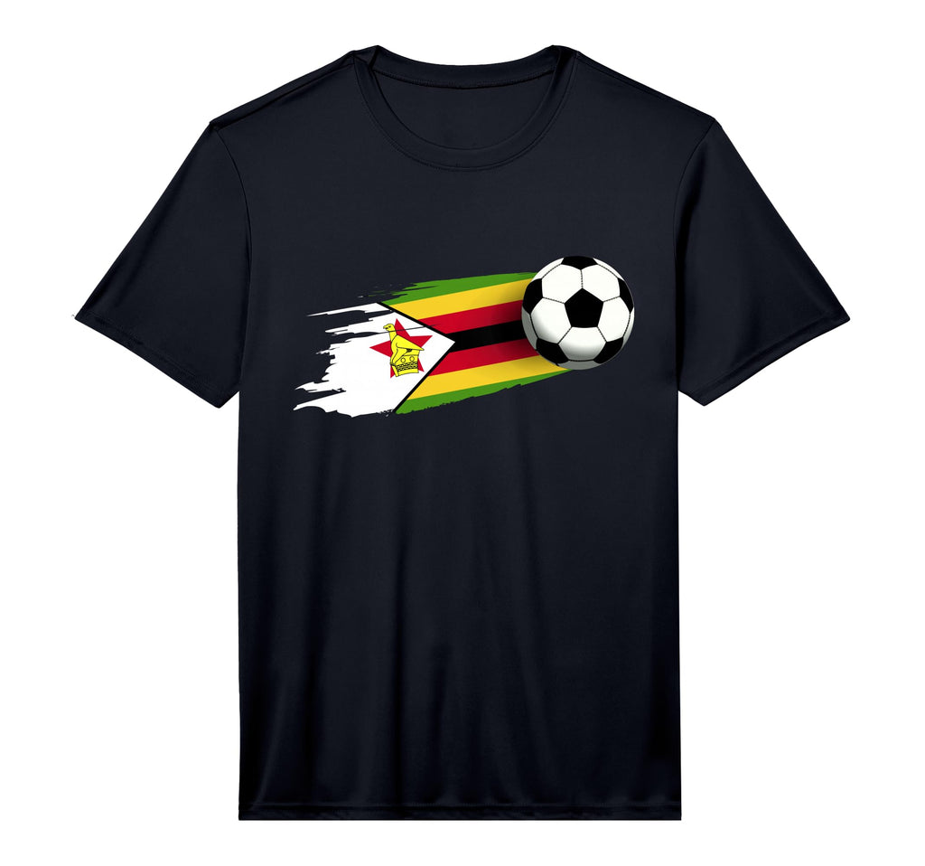 Mens Zimbabwe Flag Zimbabwe Soccer T-Shirt - Custom Art Print Men Women - T-Shirt, Sweatshirt, Hoodie