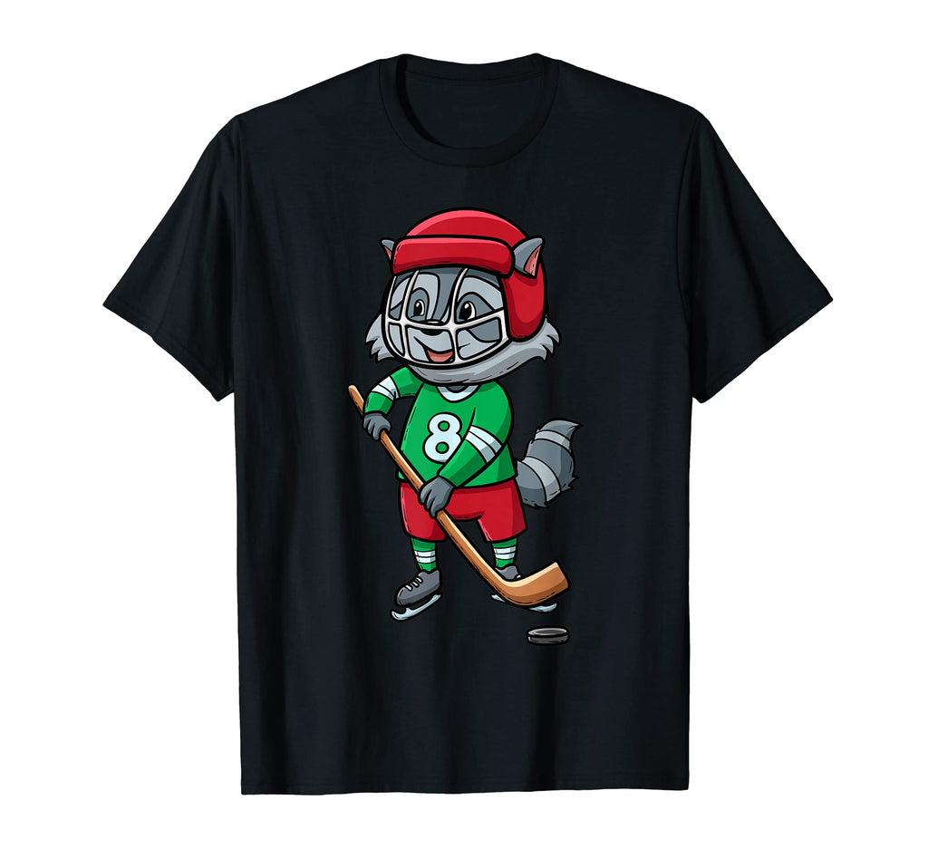 Trash Panda Ice Hockey Enthusiast T-Shirt - Minimalist Print for Adults - T-Shirt, Sweatshirt, Hoodie