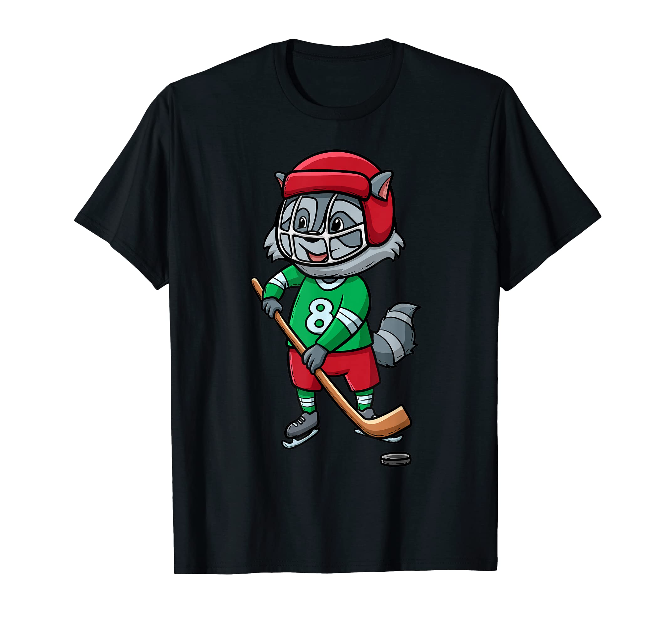 Trash Panda Ice Hockey Enthusiast T-Shirt - Minimalist Print for Adults - T-Shirt, Sweatshirt, Hoodie