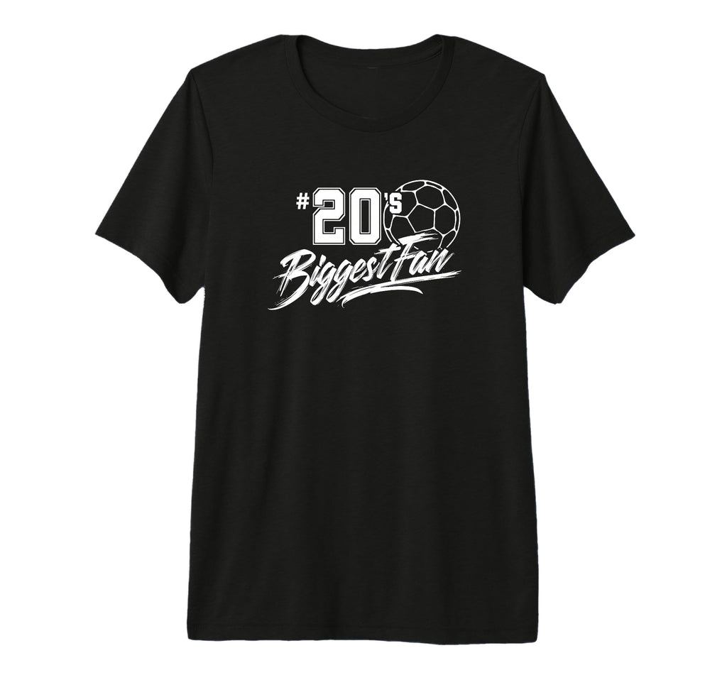 Number 20S Biggest Fan Soccer Player Mom T-Shirt - Trendy Graphic Unisex - T-Shirt, Sweatshirt, Hoodie