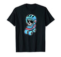 Mens Skull Riding Roller Skate Art T-Shirt - Custom Art Print for Adults - T-Shirt, Sweatshirt, Hoodie