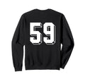 Number 59 Backside 80S 90S Team Sweatshirt - Minimalist Print Men Women - T-Shirt, Sweatshirt, Hoodie